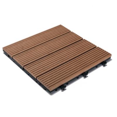 China EUROPEAN Wood Terrace BPC Easy Installing Plastic Composite Deck Tile for sale