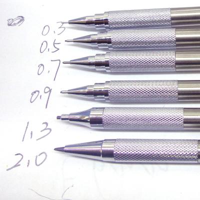 China Metal Pencil Set 0.3MMpen0.5MM0.7MM0.9MM1.3MM2.0MMAutomatic Metal Movable Pencils for sale