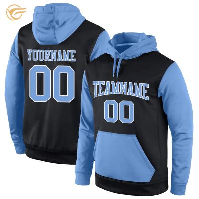 China Anti-wrinkle sport wholesale men's color matching design hoodies support a variety of custom craft men's sport hoodies for sale