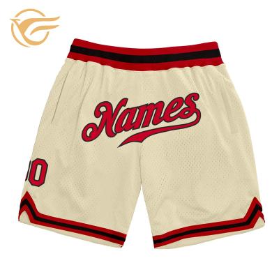 China Anti-wrinkle custom shorts men's sports basketball wear high quality shorts number logo embroidered custom clothing manufacturer direct for sale