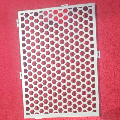 China Hexagonal Hollow Patterns Perforated Aluminum Wall Cladding Panel And Building Decoration Material for sale