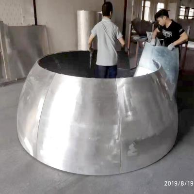 China PVDF Coated Hyperbolic Aluminum Cladding Panels For Building Decoration for sale