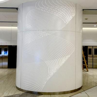 China Semi-circle Curved Aluminum Cladding Panels For Envelope And Decoration Of Building Pillars for sale