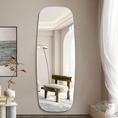 China Home Modern Simple Decorative Frameless Full Body Mirror Wall Mounted Dressing Mirror for sale