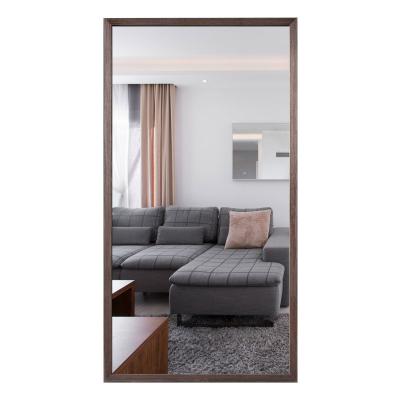 China Modern High Level Frame Wall Mounted Decoorative Solid Wood Rectangular Integral Mirror Dressing Mirrors for sale