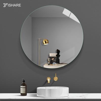 China Eco-friendly Hotel Cheap Minimalist Minimalist Bedroom Vanity Mirror Makeup Mirror Yishare Safety Wall Hanging Bathroom Decorative Round Mirror for sale