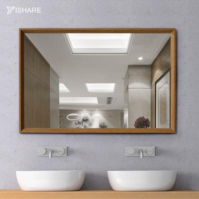 China Yishare Eco-friendly Simple High Quality Hotel Indoor Decorative Framed Rectangle Wall Mounted Mirror For Bathroom Living Room Entrance for sale