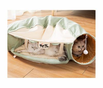 China Fashion Breathable Design Foldable Pet Toys House Cat Interactive Tunnel Beds Breathable Soft for sale