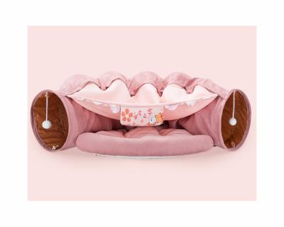 China Fashion Breathable Design Detachable Pet Toys Soft Nest Breathable House Cat Interactive Tunnel Beds for sale