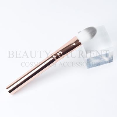 China Customized Face Foundation Single Makeup Brush With Plastic Handle Soft PBT Hair for sale