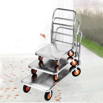 China High Quality Industrial Stainless Steel Hydraulic Heavy Duty Trolley Foldable Trolley for sale