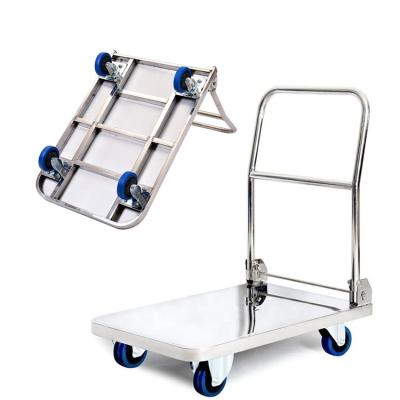 China Industrial Industrial Trolley Folding Trolley Stainless Steel Flatbed Beam Trolley for sale