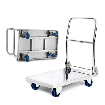 China High Quality Industrial Stainless Steel Hydraulic Heavy Duty Foldable Trolley Trolley for sale