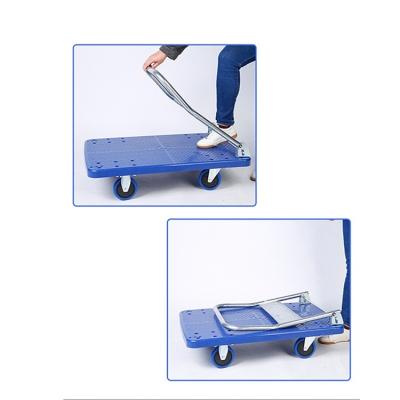 China Industrial Heavy Duty Plastic Trolley 400kg Platform Foldable Trolley for sale