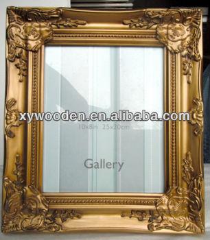 China Home Gold Picture Frame Solid Wood Wooden Picture Frame Decoration for sale