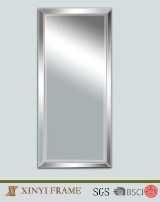 China Hotel / Bedroom / Clear Silver Wall Hanging Square / Dressing Room Mirror And Round Polished Mirror Glass for sale