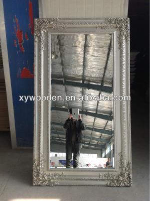 China Vintage Style Decorative Shabby Beveled Edge Mirror Silver Colored Frame for sale