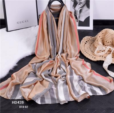 China Luxury Other Scarves 180*90cm Polyester Satin Scarf Scarves For Women Elegant Shawl for sale