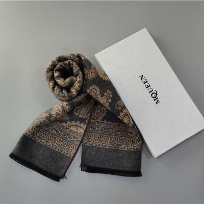 China Popular 100% Acrylic Cashmere Feeling Man Scarf Winter Shawl Custom for sale