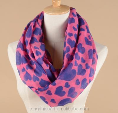 China Spring/Summer Lady Polyester Voile Infinity Scarf Loop Scarf for sale