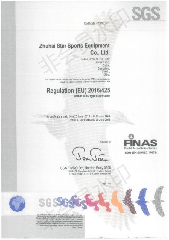 CE - Zhuhai Star Sports Equipment Co., Ltd.