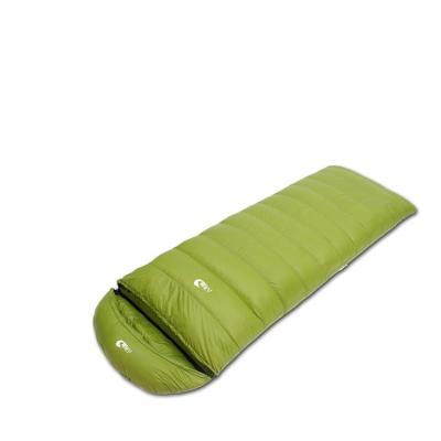 China Large Outdoor Camping Material Adult Ultra Light Mom Envelope Type Bottom Duck Down Sleeping Bag Warm for sale