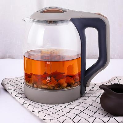 China New Hotel Desktop 1.8L Mini Tea Kettle Food Grade Glass Boil-Dry Electric Bottle Protection Warmer Kettle for sale