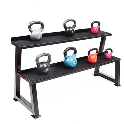 China Black Bodybuilding Gym Equipment Kettlebell Rack For Storage for sale