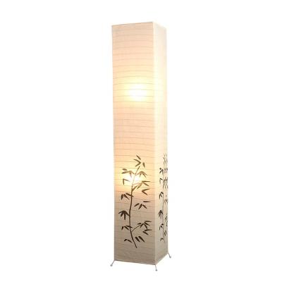 China Minimalist Scandinavian style bamboo paper dresser floor lamp for bedroom living room for sale