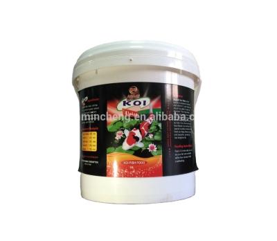 China Sustainable Bucket Koi Flake Packing Fish Food For Koi Fish for sale