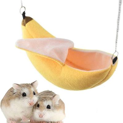 China Viable Banana Hamster Pet Supplies Accessories House Cage Nest Hammock Small Animal Hammock Beds for sale