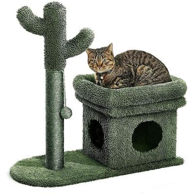 China Sustainable Activity Center Scratching Climbing Relaxation Playing Natural Fiber Pet Stand Kitten Cat Tree Condo for sale