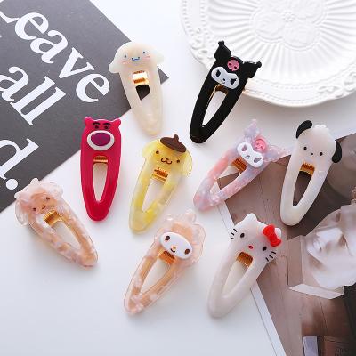 China Jiamu Hair Decoration Love Cute Kitty Hair Clips Women Hair Bangs Cellulose Acetate Metal Hair Clips Accessories Kids Baby Hello For Girls for sale