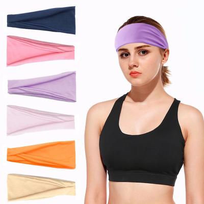 China Jiamu Solid Color Amazon Turban Non-slip Warm Wide Headbands For Headwrap Yoga Workout Sports Women Thick Twisted Headbands Wholesale for sale