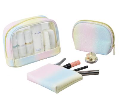 China Competitive Price Customized Logo Cosmetic Bag Clear Travel Makeup Bag Set Cosmetic Bag Set for sale