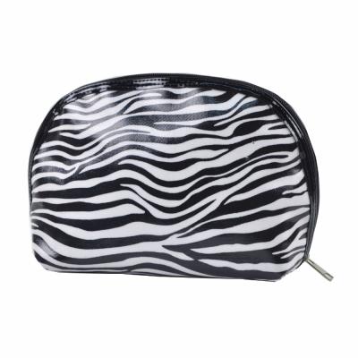 China Competitive Price Zebra Print Zipper Clutch Pouch Cosmetic Bag Women Make Up Bag Cosmetic Bag for sale