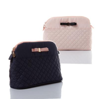 China Competitive price wholesale gift cosmetic bag ziplock bag with bow women make up bag for lady for sale