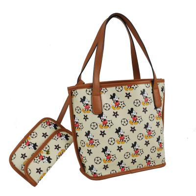 China Wholesale Competitive Price Designer Fashion Mickey Mouse Tote Bag With Purse Purse Handbag for sale