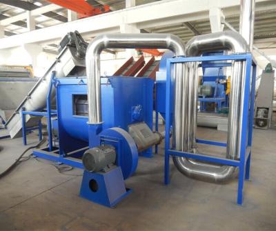 China PP / PVC / PET Plastic Squeezing Plastic Dewatering Machine with Hot Air Drying for sale