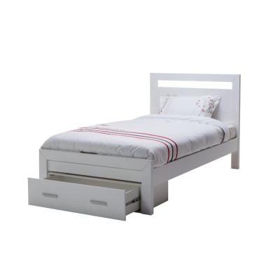 China With Storage Drawers Customized Pine Wood White Single Bed With Drawers for sale