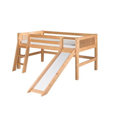 China With Slide 2018 Hot Selling Simple Wooden Kids Map Bed With Slide for sale