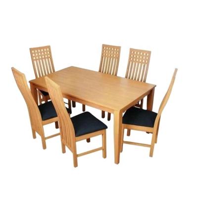 China 6 Seater (Height) Nordic Style Adjustable Durable Modern Solid Ash Wood Outdoor Dining Table Set for sale