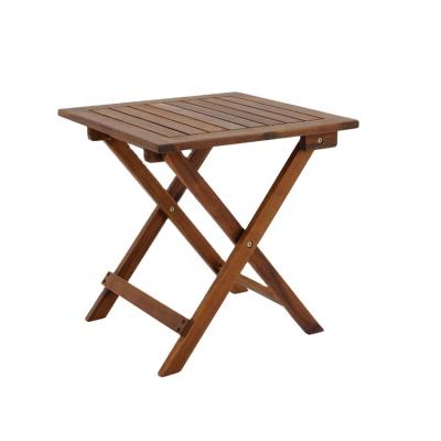 China Outdoor Modern Furniture Garden Mini Folding Table Square Portable Picnic Table Easy Carry Wood Camping Folding Table for sale