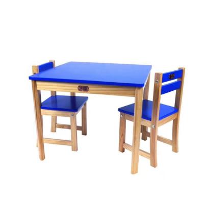 China Children's Study Table Sets Customized Design Durable Solid Wood Table And Study Chair For Children for sale