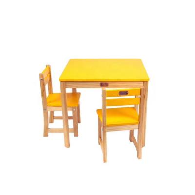 China Children's study table sets colorful new design high quality solid wood child study table chair set kids for sale