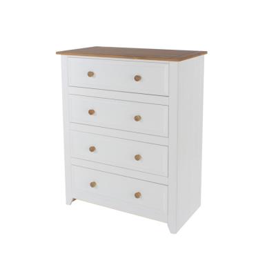 China 4 Drawers New Models Natural Color Simple Design MDF 4 Drawers Top Chest for sale