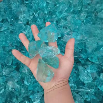 China Yard Landscaping Natural Decorative Clinker Glass Rocks Clearly for sale