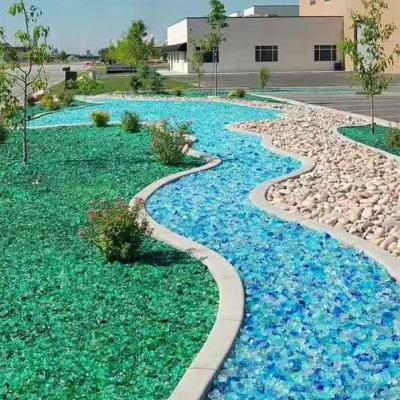 China Wholesale Artificial Decorative Blue Yard Garden Landscaping Rock For Gabion for sale