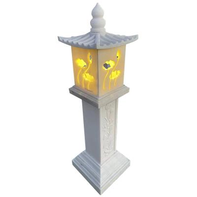 China Eco - Friendly Decorative Stone Granite Solar Garden Lanterns for sale