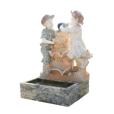 China Modern Outdoor Stone Prayer Marble Buddha Statue Fountains Yard Art Water Fountains for sale